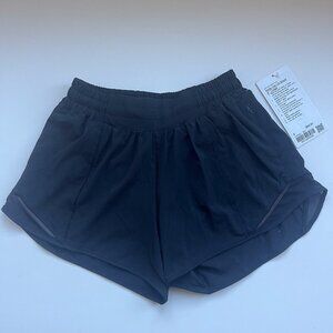 NWT Lululemon Hotty Hot Black Shorts Size 6
